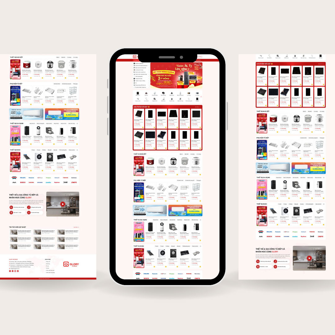 Dự án website Bếp Glory