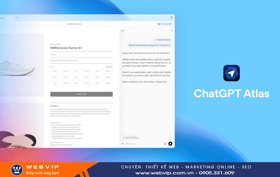 Ask ChatGPT là tính năng nổi bật nhất, cho phép người dùng tương tác với ChatGPT ngay trong khi đang đọc web mà không cần chuyển tab