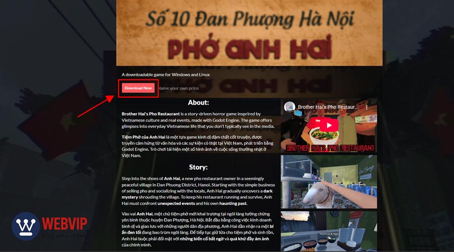 Truy cập vào trang web Itch.io