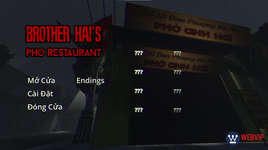 4 cái kết của Tiệm phở của Anh Hai, bạn sẽ phải chú tâm khám phá game để có thể mở khóa được cả 4.